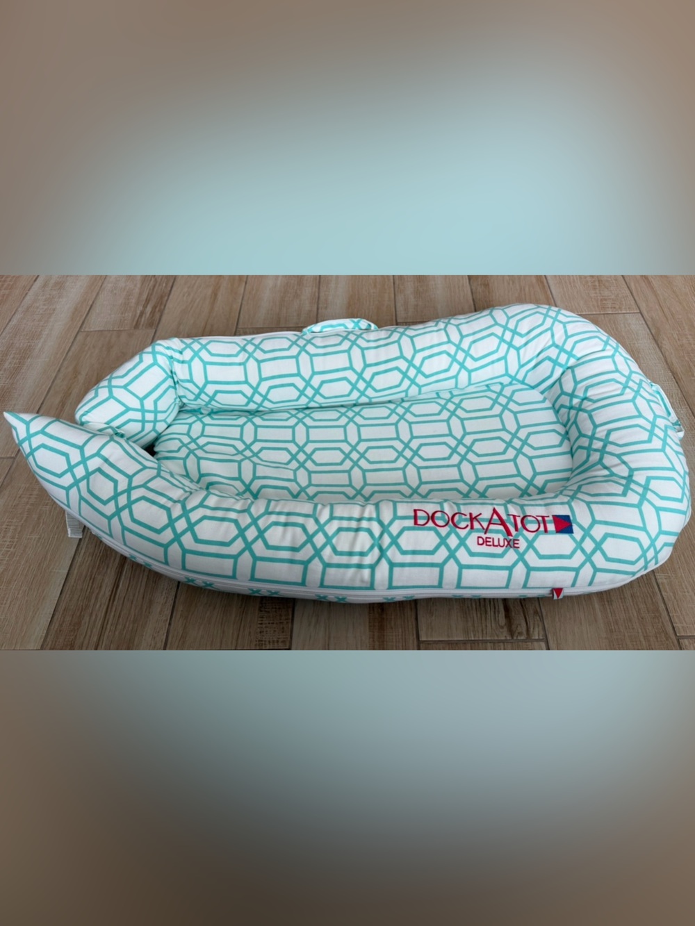 DockATot Deluxe+ Dock Infant Lounger - Minty Trellis for 0-8 Months - Picture 9 of 14